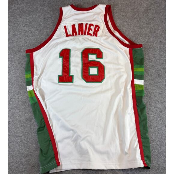 Vintage 80s Mitchell & Ness Milwaukee Bucks Jersey Mens XL White #16 Bob Lanier - Picture 4 of 7